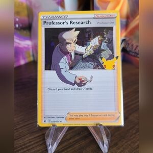 Pokemon TCG 25th Celebration Professor's Research 23/25 Holo Rare